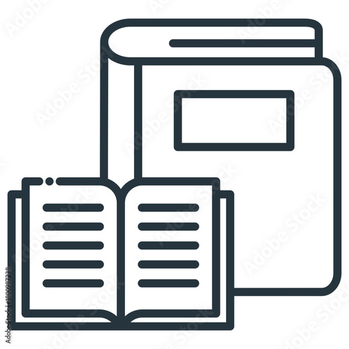 Open Book Outline Icon