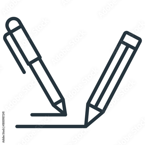 Pencils Outline Icon