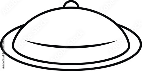Modern fusion dish line art transparent background