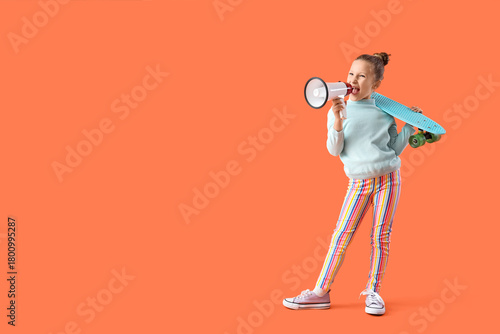 Cute little girl with skate...