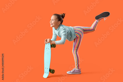 Adorable little girl with s...