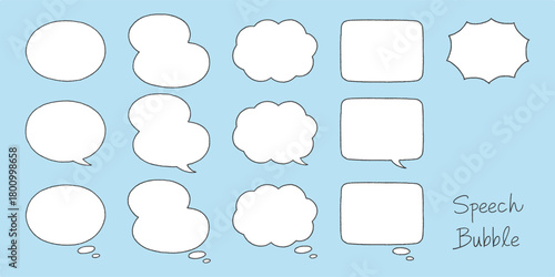 手描き風のフレーム・吹き出しセット