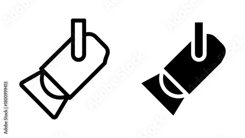 Spotlight icon set: modern linear and glyph style symbols representing stage illumination, focus, attention, and theatrical performance visuals for design