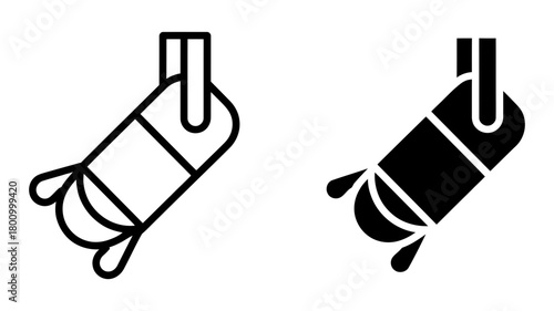 Spotlight icons set: outline and solid design elements for illumination, performance, stage, theater, event, show, concert, discovery, focus, ideas.