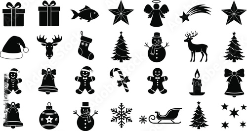 Professional wait staff and caterers silhouettes collection, serving food and drinks on trays, wearing uniforms, hospitality industry service workers set.