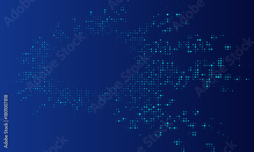 Futuristic dotted blue and black background. Digitally generated blue background with dots. vector illustration