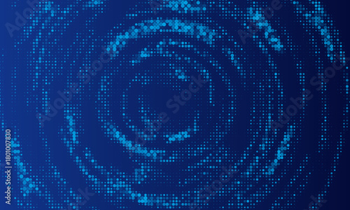 Futuristic dotted blue and black background. Digitally generated blue background with dots. vector illustration