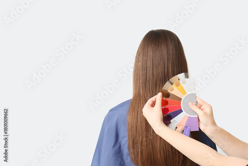 Female hands with hair colo...