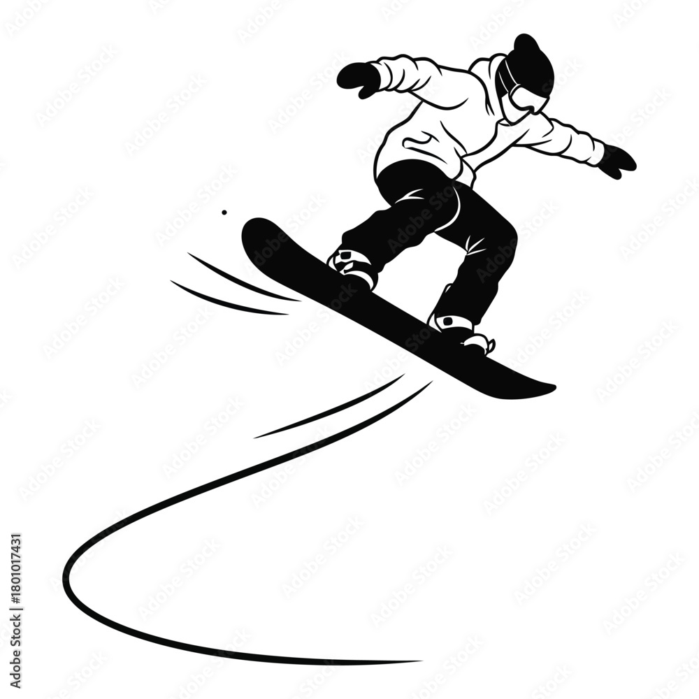 Fototapeta premium Snowboarder jump