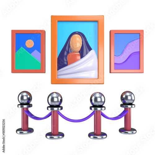 Art Gallery 3D Illustration Icon