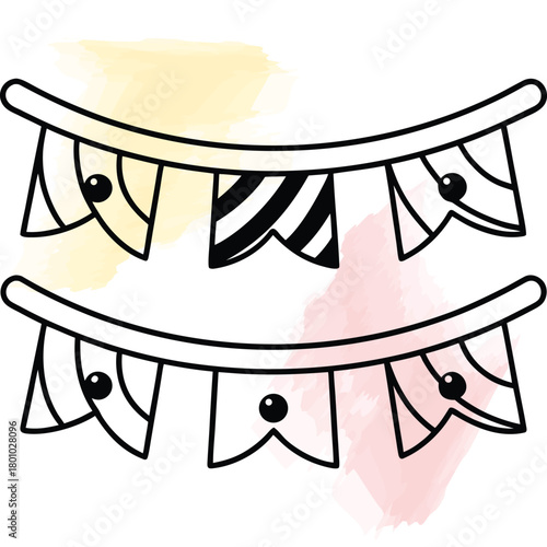 Simple celebration party banner flags