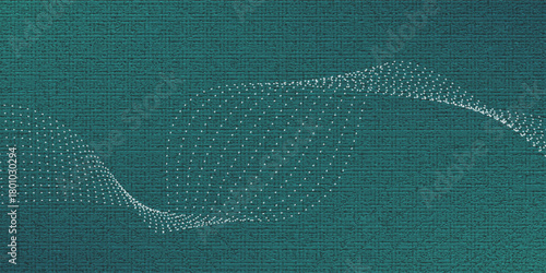 Abstract Digital technology speed connect blue green background, cyber nano information. texture