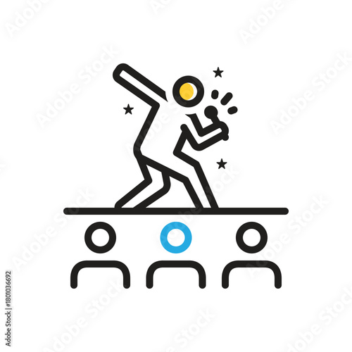 Multi color icon for perform