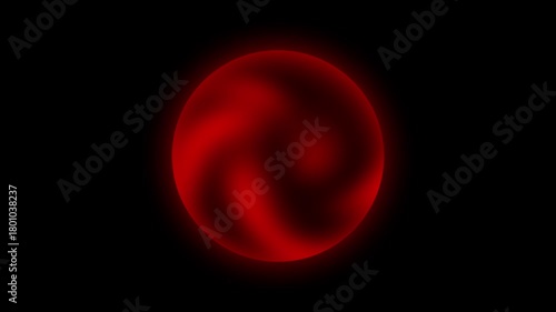AI chat circle box red color AI intro voice assistant, glowing sphere on a soft gradient background science, engineering, artificial intelligence . Animated wave orb. Virtual assistant concept