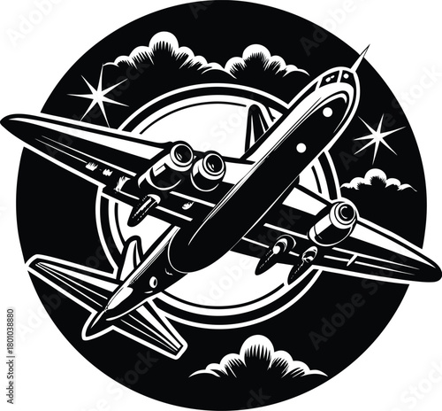 Black airplanes top view. Military jet fighter silhouette icons Strategic Military Power Modern Fighter Jet Soaring in Black Illustration	
