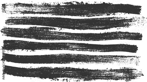 Dark charcoal brush strokes on white background abstract texture black