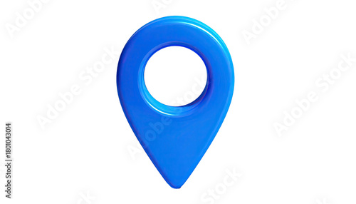 Free Download Blue shiny map marker, 3D render, on a black background - GFXLoad