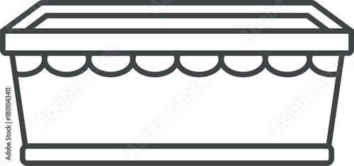 Window flower box planter with trim