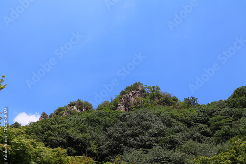 岡山県総社市槙谷　夏の豪渓　国指定名勝地