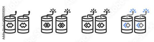 The Ultimate ceremony Styles with Variations Line of icon set vector illustration