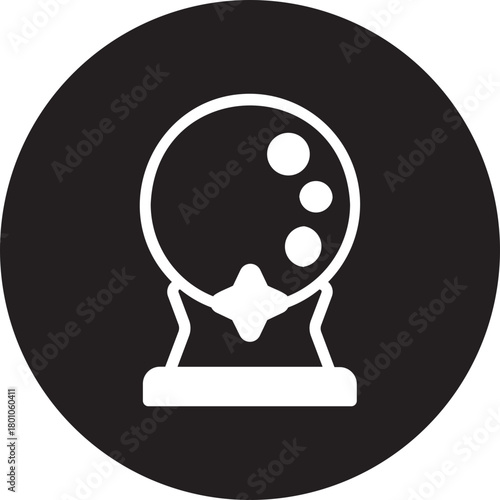 crystal ball glyph icon