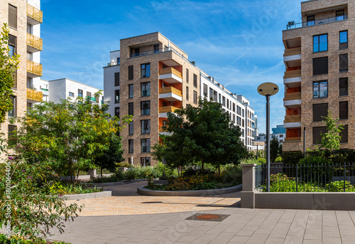 Modern building complex on the site of the former Adler factory, Frankfurt, Germany