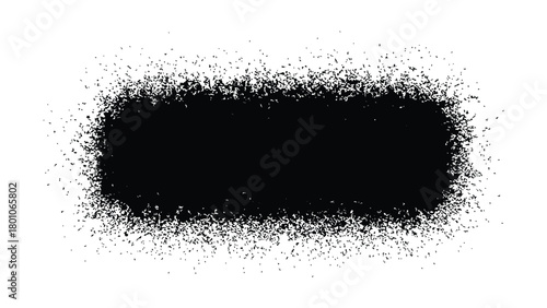 Black spray paint banner grunge texture with splashes and drips abstract background for design, templates, and creative projects