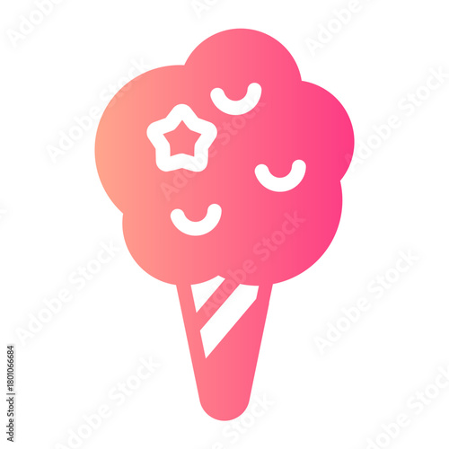cotton candy gradient icon
