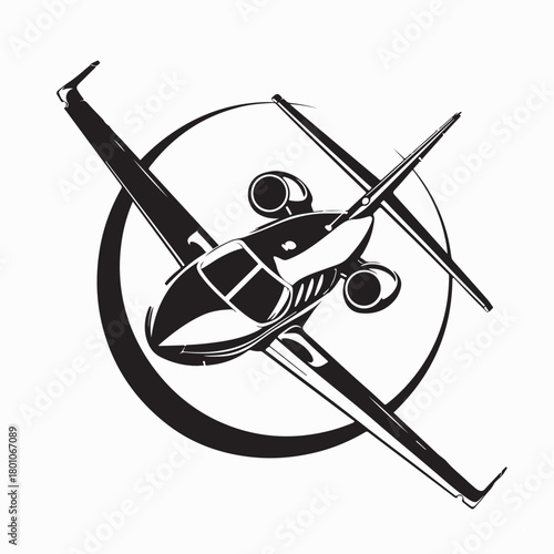 Jet Aircraft Vector Illustration isolated on white background