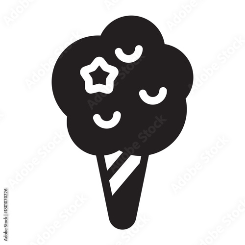 cotton candy glyph icon