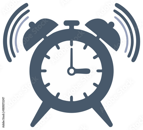 Classic Bell Alarm Clock Ringing Reminder Illustration Time Management Deadline