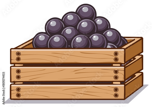 Cannonballs Ammunition Stacked High Inside a Wooden Crate Ready for Use in a Naval Warfare