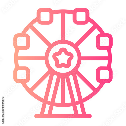 ferris wheel gradient icon