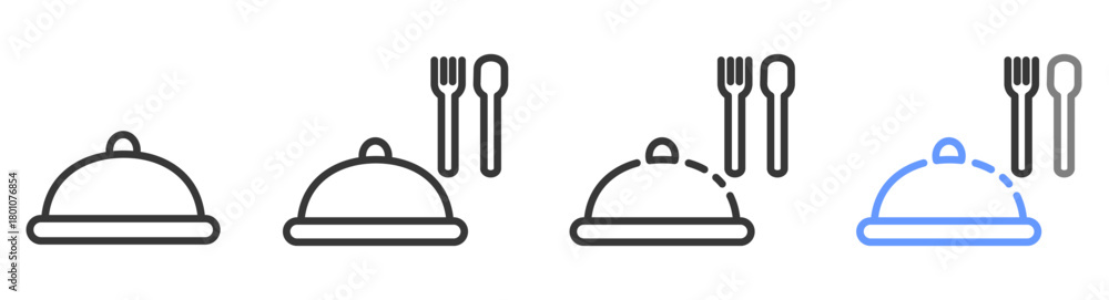 Obraz premium The Ultimate cuisine Styles with Variations Line of icon set vector illustration