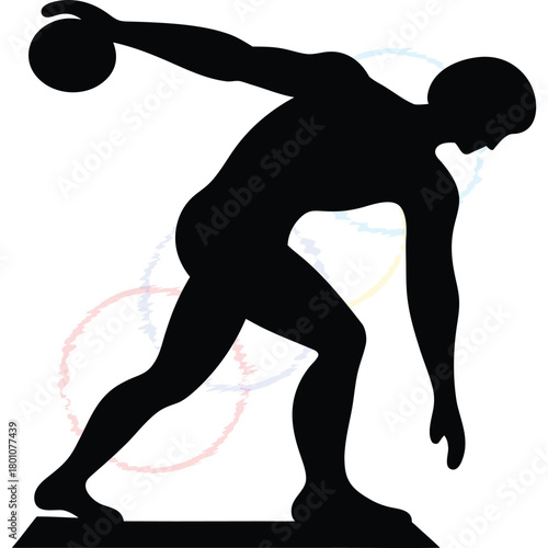 Discus thrower silhouette