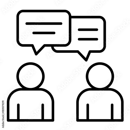 Communication Line Style Icon