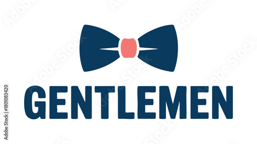 Classic bow tie gentlemen logo