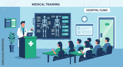 Medical Professionals Receive Human Anatomy Insights During Training Session in Hospital