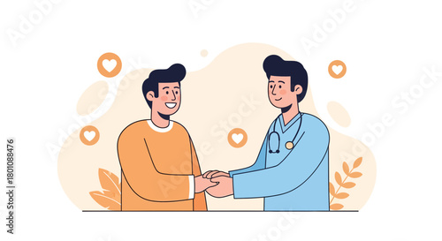 Patient And Doctor Handshake Symbolizing Trust And Excellent Healthcare Treatment