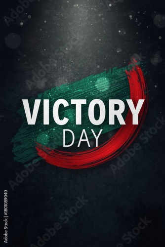 Victory day celebration with bangladesh flag and stars
