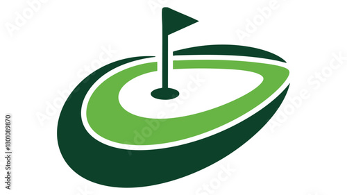 Golf course putting green icon