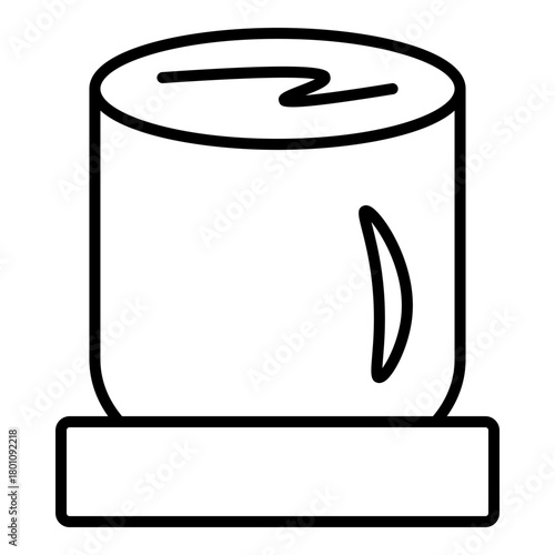 Minimalist Outline Soda Can or Drink Tumbler Icon Vector.