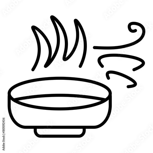 Outline of a round vessel for hot drinks