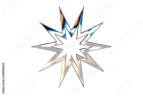 iridescent starburst shape