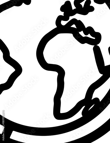 Simple outline globe earth model desktop decoration travel learning world map