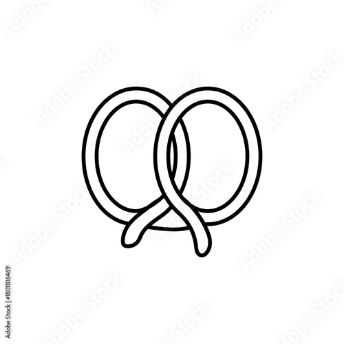 A single bagel icon in dulcet style, vector illustration. Baked goods. Top view. Can be used in mobile apps, websites, and advertising.