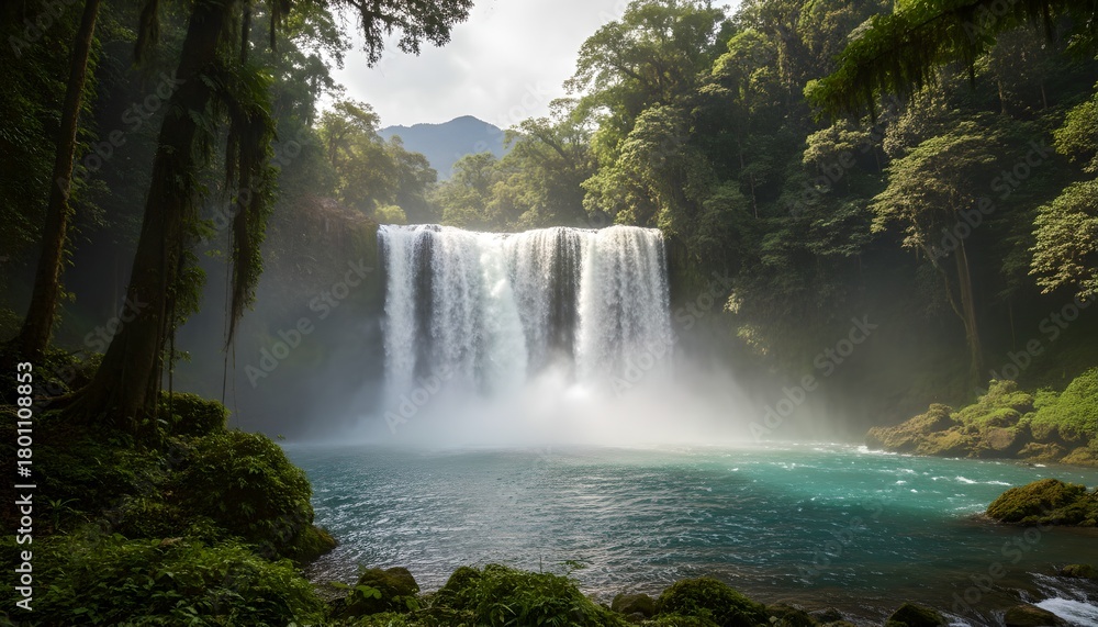 Obraz premium waterfall in kanchanaburi thailand