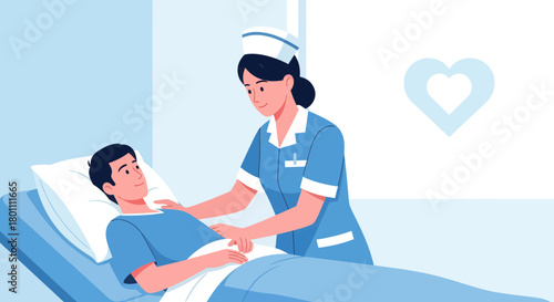 Caring Nurse Comforts Patient, Providing Compassion and Support in Healthcare Environment