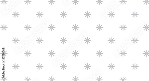 Seamless pattern of grey snowflakes on white background for winter use