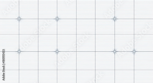 White grid background with star pattern for design and decoration use